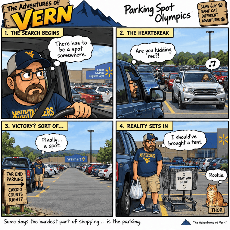 Parking Spot Olympics comic strip